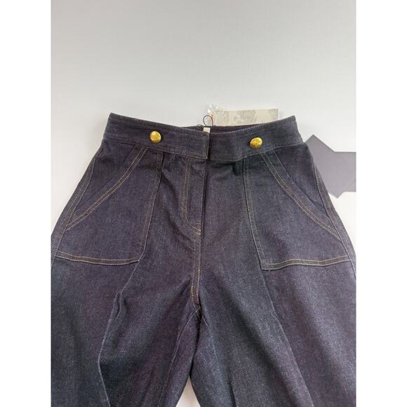 Tuckernuck x India Hicks Dark Denim Wide Leg Palladian Blue Pant  Size 6 - Picture 5 of 13